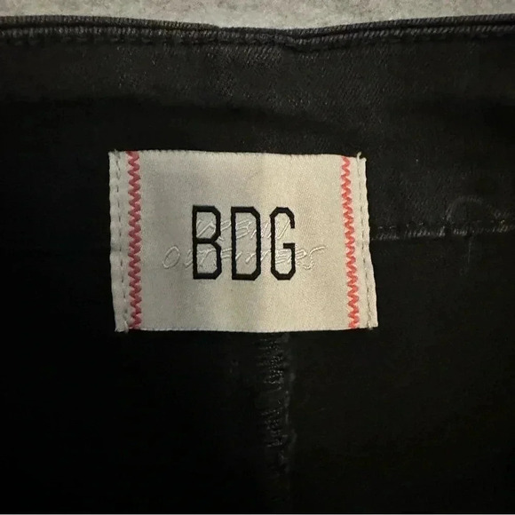 NWT Urban Outfitters BDG black high rise skinny jeans denim side zip size 28 - Picture 9 of 12